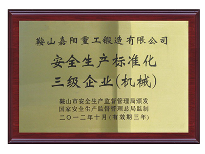 Three level enterprise of safety production standardization